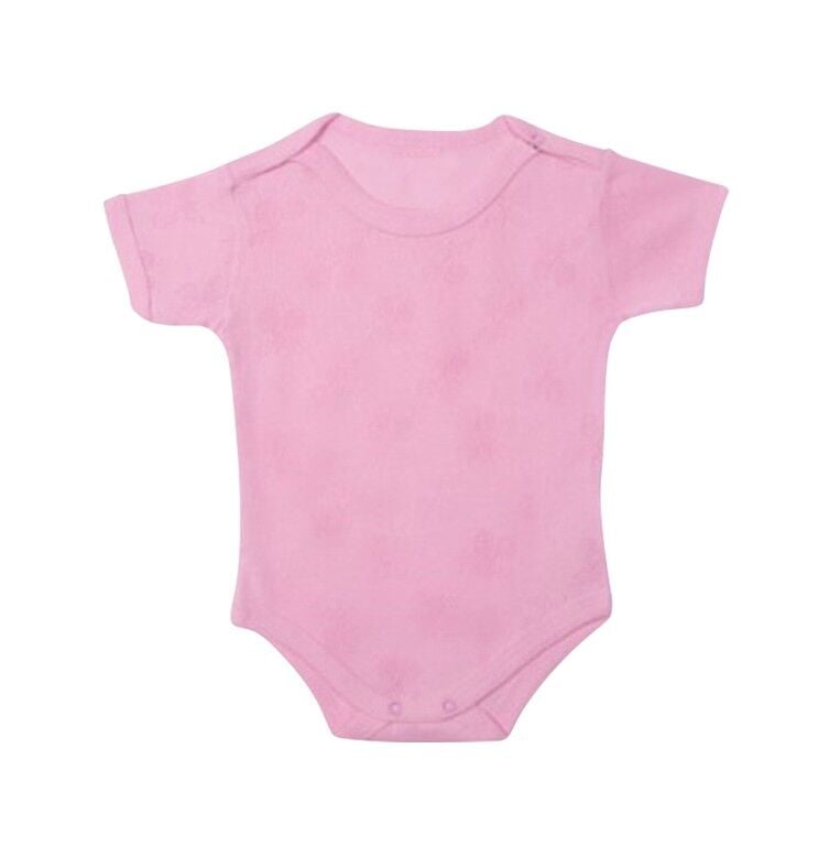 Sevi Bebe Jakarlı Yarım Kollu Body - Pembe 12 Ay