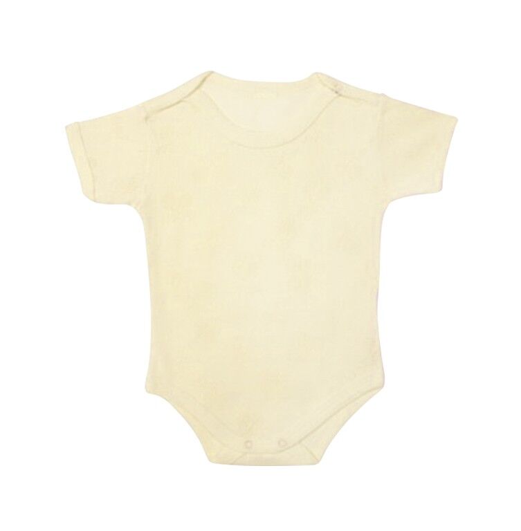 Sevi Bebe Jakarlı Yarım Kollu Body - Krem 9 Ay