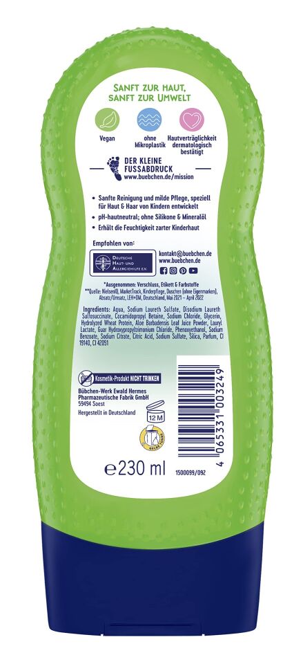 Bübchen Çocuk Şampuan&Duş Jeli 2 in 1 Monsterpab 230 ml