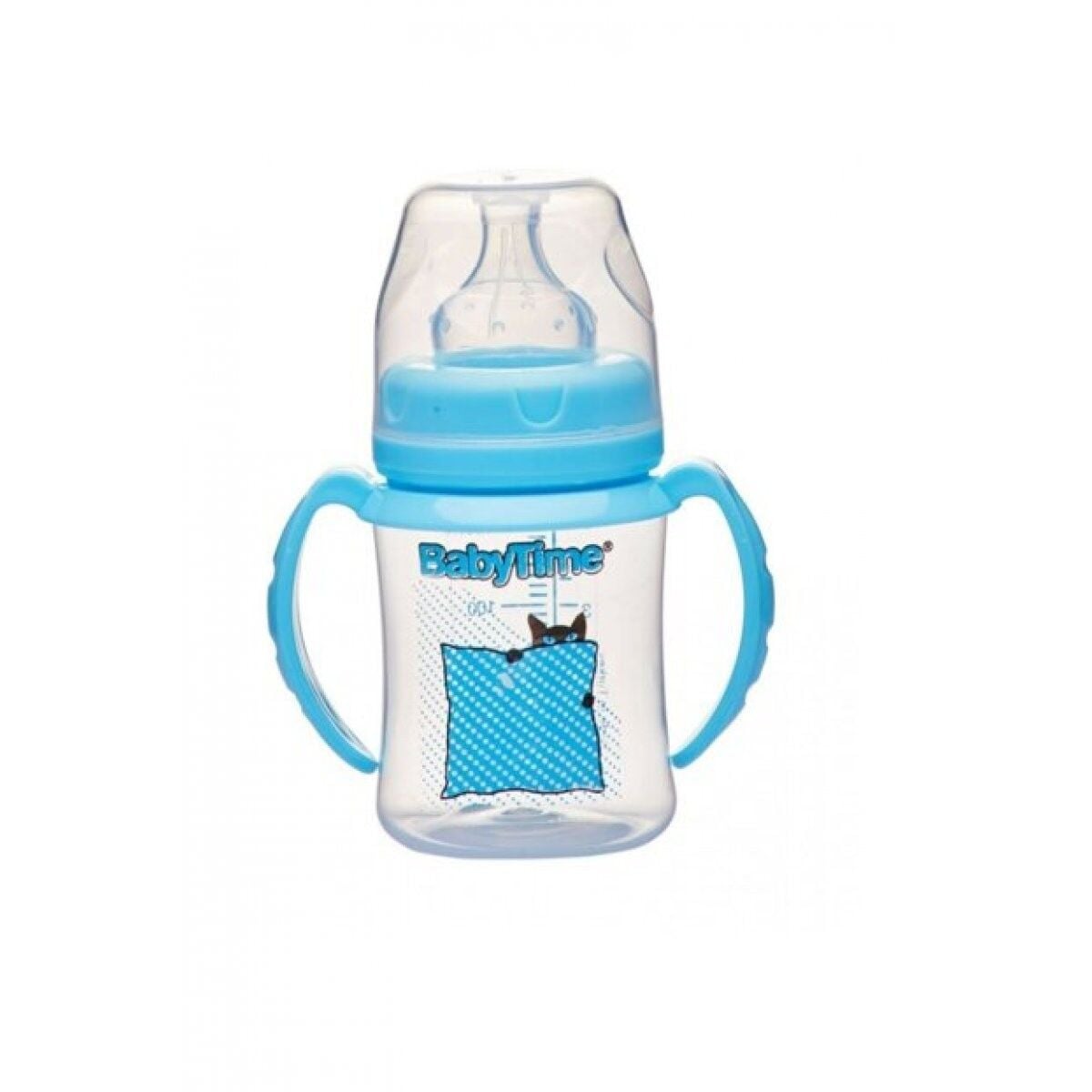 Baby Time Silikon Uçlu Geniş Ağız Kulplu Biberon - 150ml
