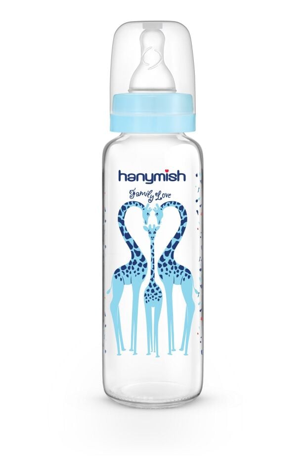 Hanymish Cam Biberon 240 ml 0-6 Ay - Mavi