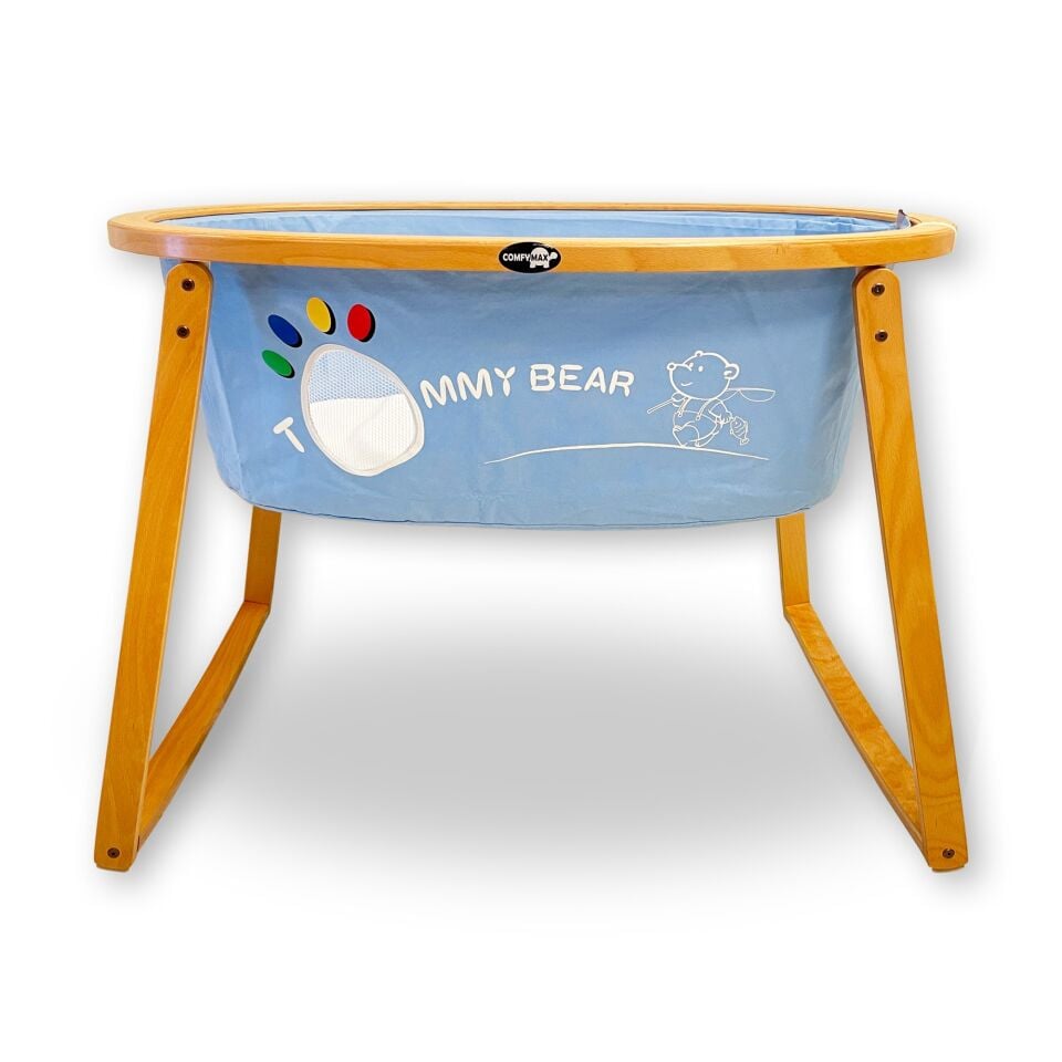 Comfymax Sallanır Ahşap Bebek Beşiği 101x67cm